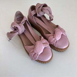 Puma x Fenty Bow Creeper Sandal in Silver Pink